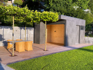Referenz 8185 Büllach (Schweiz) | GarDomo | CUBE Design Gartenhaus 0001