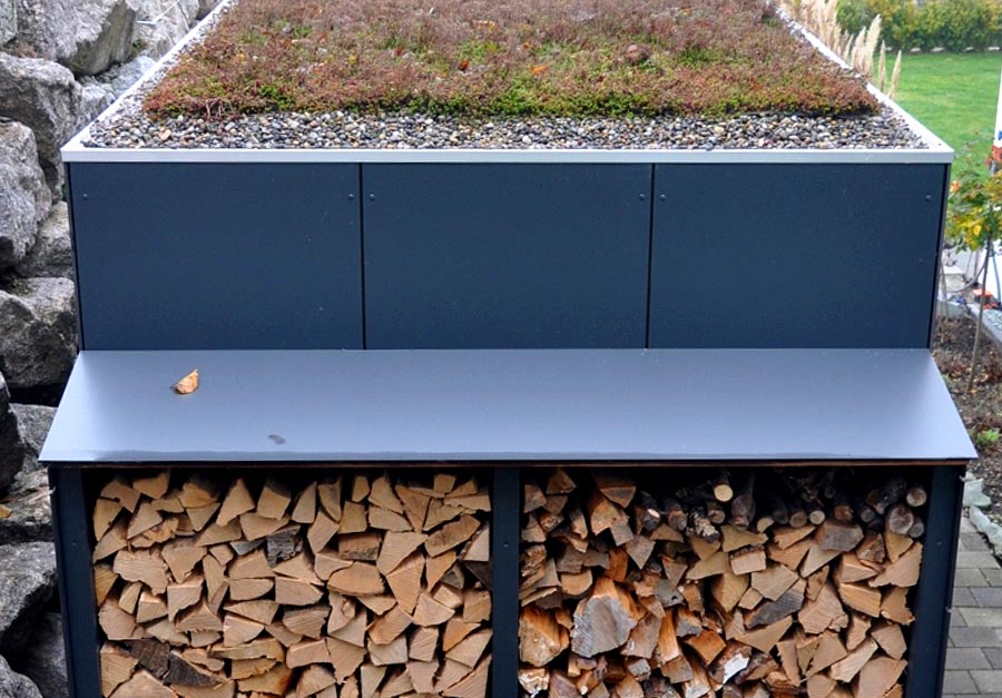 GarDomo | CUBE Design Gartenhaus mit Dachbegrünung