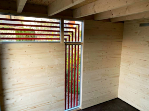 GarDomo CUBE Design Gartenhaus Ausstattung Innenverkleidung